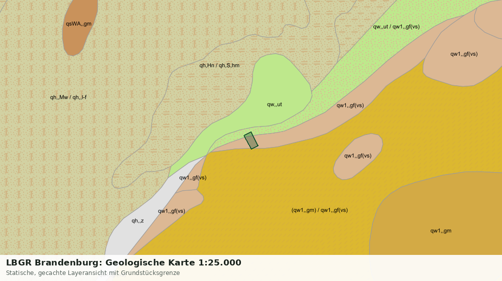Statische Kartenansicht: LBGR Brandenburg: Geologische Karte 1:25.000