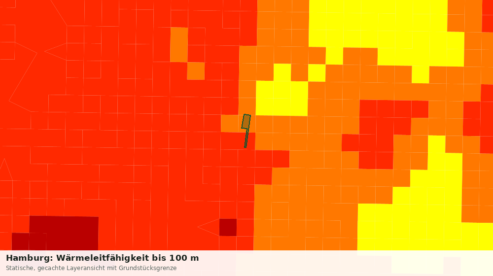 Statische Kartenansicht: Hamburg: Wärmeleitfähigkeit bis 100 m