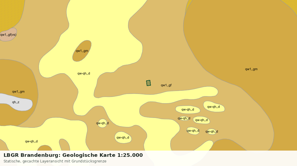 Statische Kartenansicht: LBGR Brandenburg: Geologische Karte 1:25.000