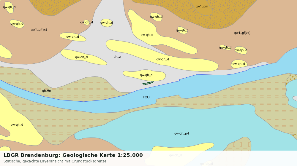 Statische Kartenansicht: LBGR Brandenburg: Geologische Karte 1:25.000