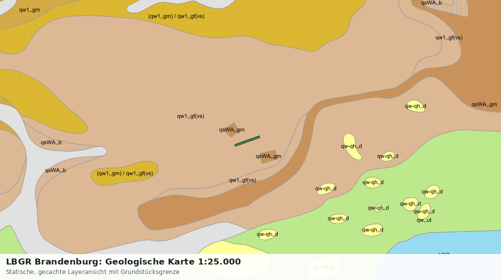 Statische Kartenansicht: LBGR Brandenburg: Geologische Karte 1:25.000