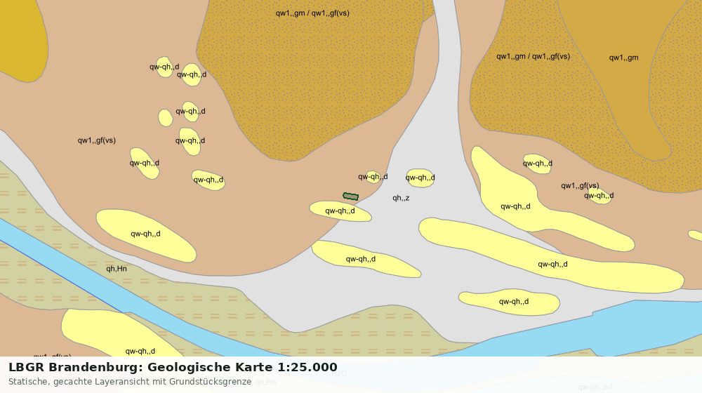Statische Kartenansicht: LBGR Brandenburg: Geologische Karte 1:25.000
