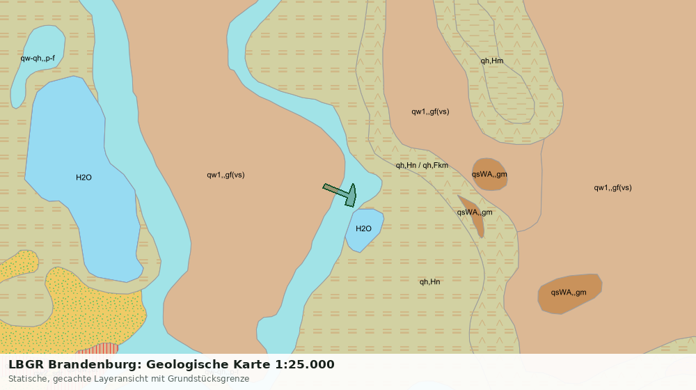 Statische Kartenansicht: LBGR Brandenburg: Geologische Karte 1:25.000
