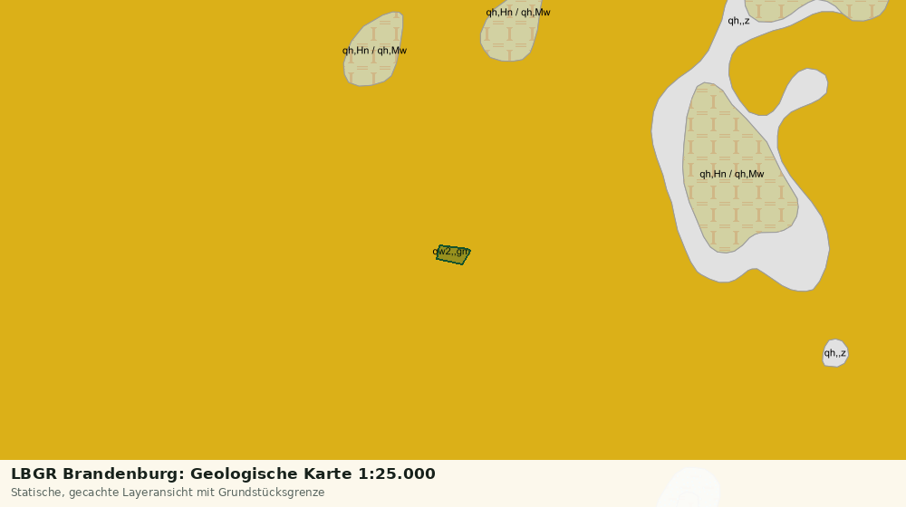 Statische Kartenansicht: LBGR Brandenburg: Geologische Karte 1:25.000