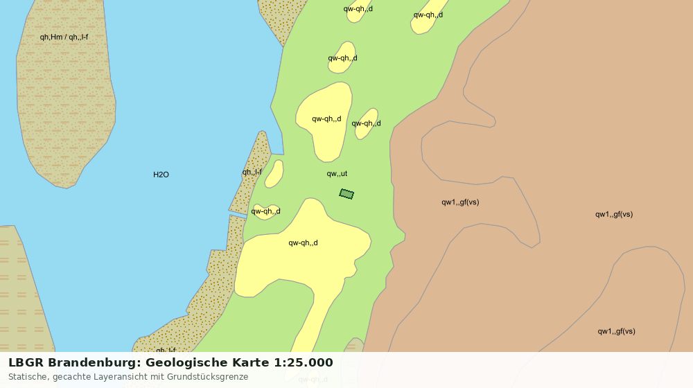 Statische Kartenansicht: LBGR Brandenburg: Geologische Karte 1:25.000