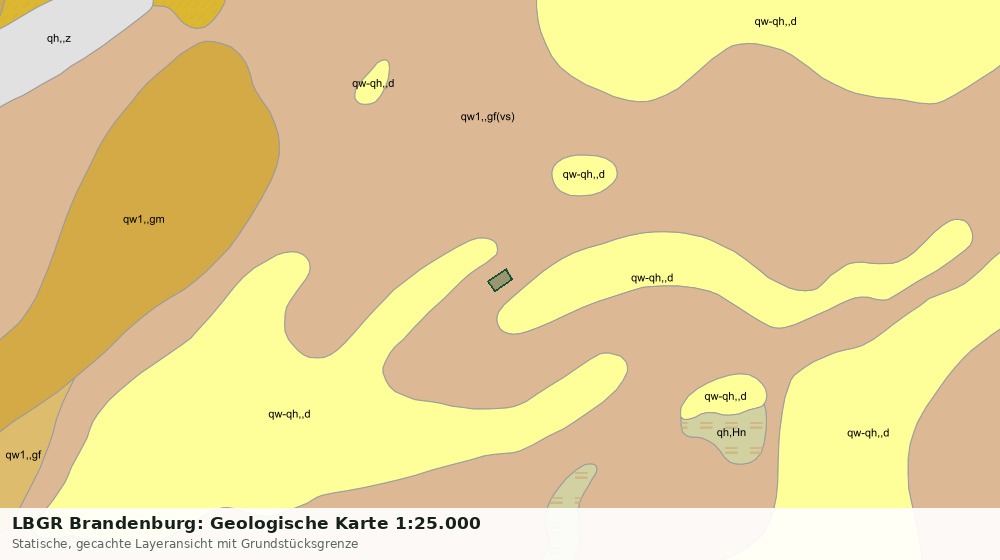 Statische Kartenansicht: LBGR Brandenburg: Geologische Karte 1:25.000