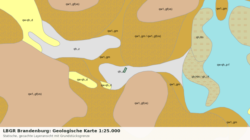 Statische Kartenansicht: LBGR Brandenburg: Geologische Karte 1:25.000