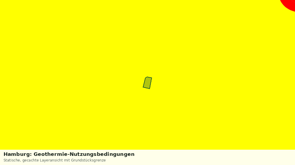 Statische Kartenansicht: Hamburg: Geothermie-Nutzungsbedingungen