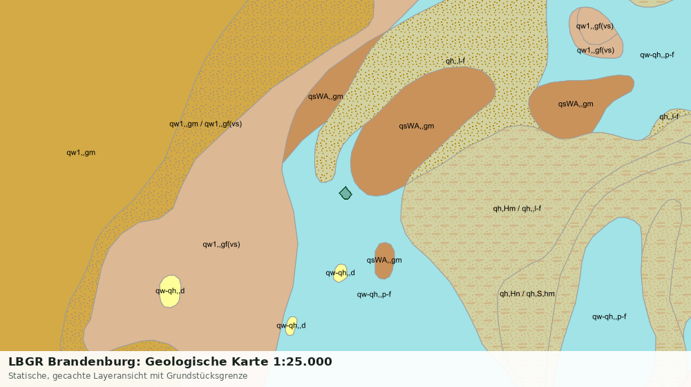 Statische Kartenansicht: LBGR Brandenburg: Geologische Karte 1:25.000