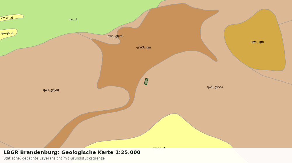 Statische Kartenansicht: LBGR Brandenburg: Geologische Karte 1:25.000