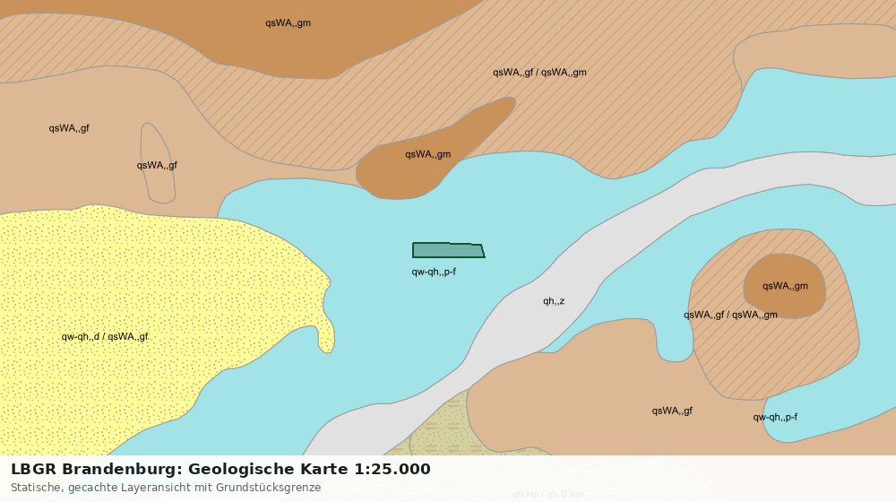 Statische Kartenansicht: LBGR Brandenburg: Geologische Karte 1:25.000