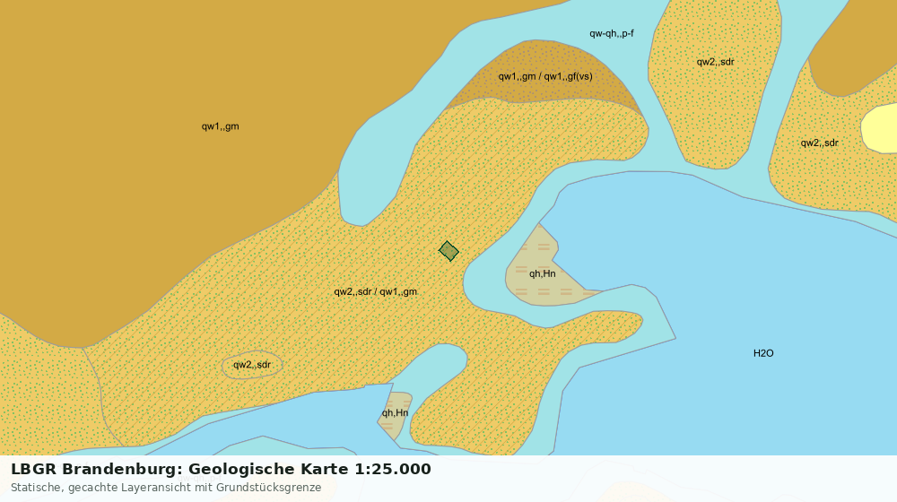 Statische Kartenansicht: LBGR Brandenburg: Geologische Karte 1:25.000