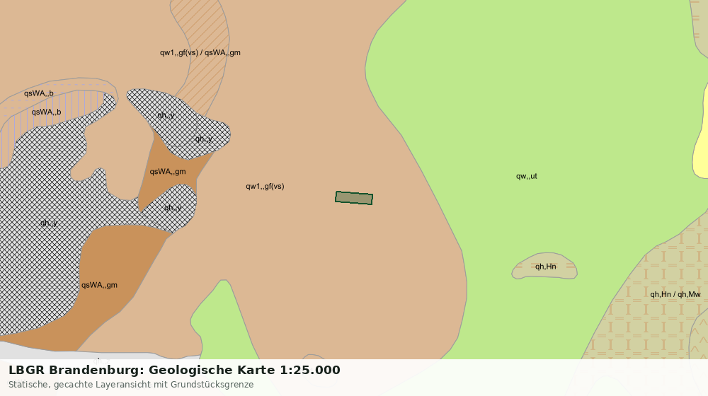Statische Kartenansicht: LBGR Brandenburg: Geologische Karte 1:25.000