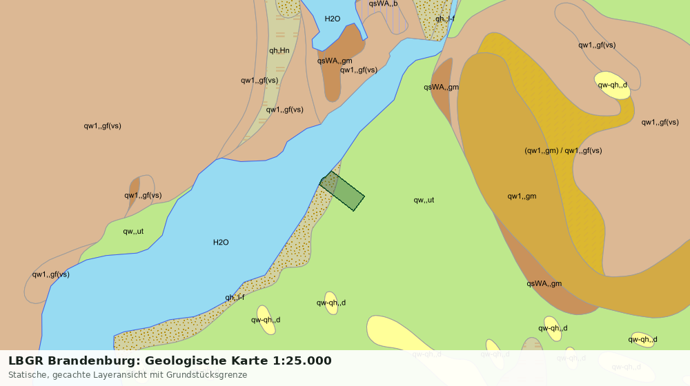 Statische Kartenansicht: LBGR Brandenburg: Geologische Karte 1:25.000