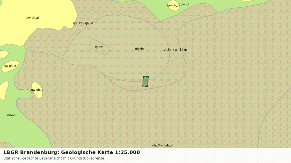 Statische Kartenansicht: LBGR Brandenburg: Geologische Karte 1:25.000