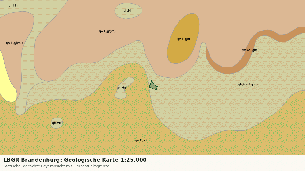 Statische Kartenansicht: LBGR Brandenburg: Geologische Karte 1:25.000