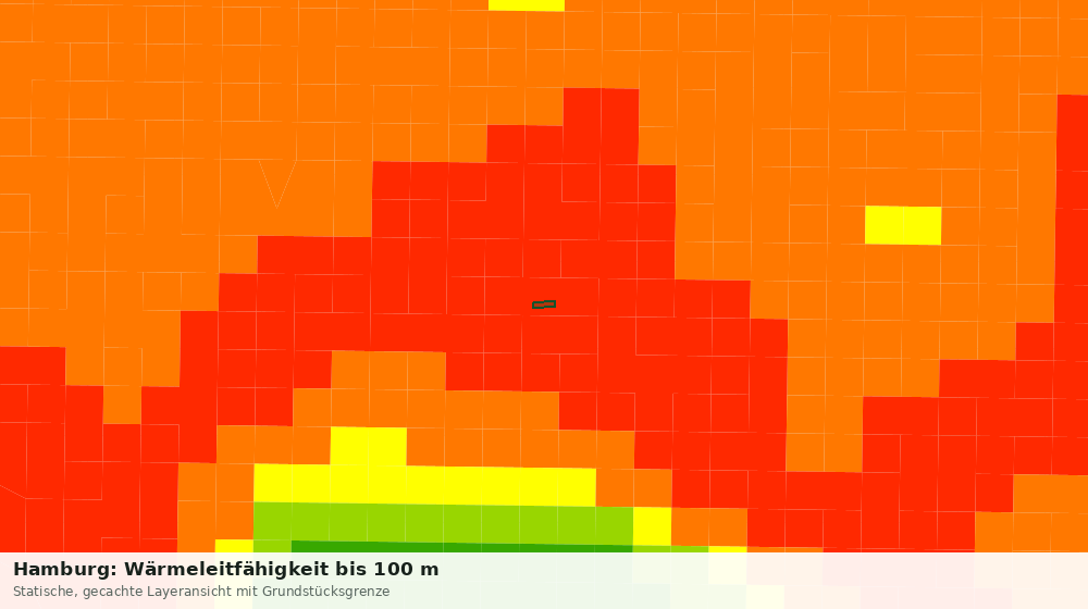 Statische Kartenansicht: Hamburg: Wärmeleitfähigkeit bis 100 m