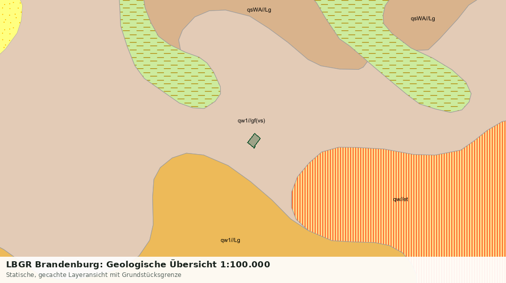 Statische Kartenansicht: LBGR Brandenburg: Geologische Übersicht 1:100.000