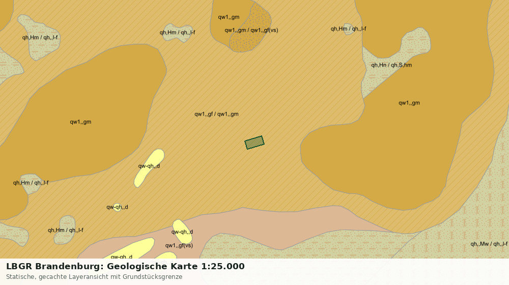 Statische Kartenansicht: LBGR Brandenburg: Geologische Karte 1:25.000