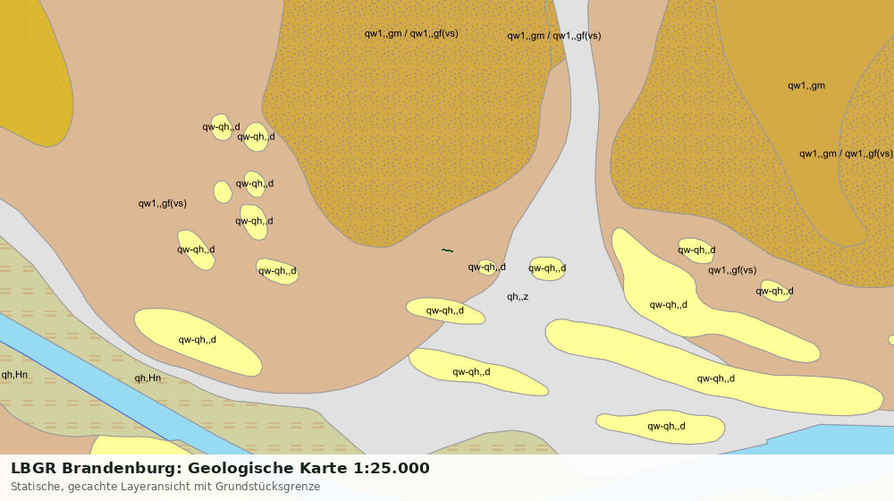 Statische Kartenansicht: LBGR Brandenburg: Geologische Karte 1:25.000