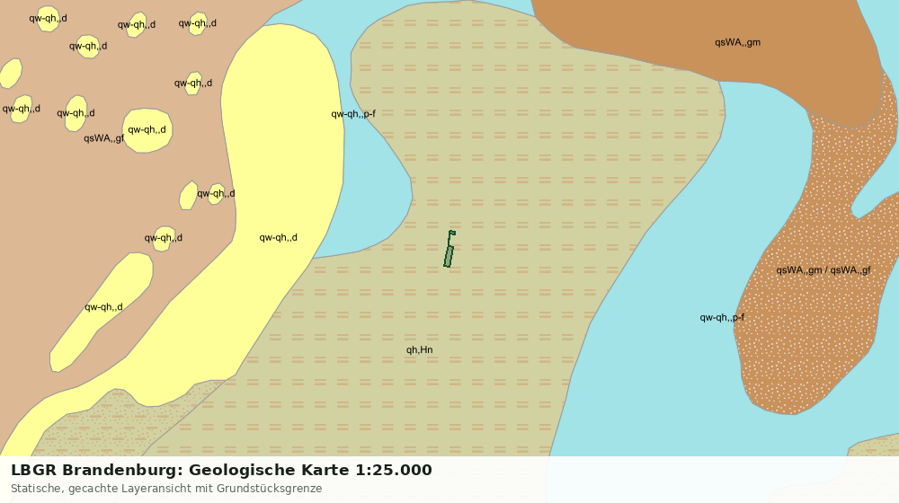 Statische Kartenansicht: LBGR Brandenburg: Geologische Karte 1:25.000