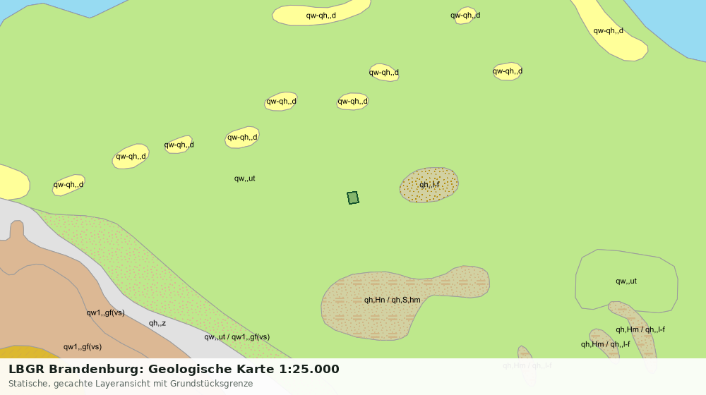 Statische Kartenansicht: LBGR Brandenburg: Geologische Karte 1:25.000