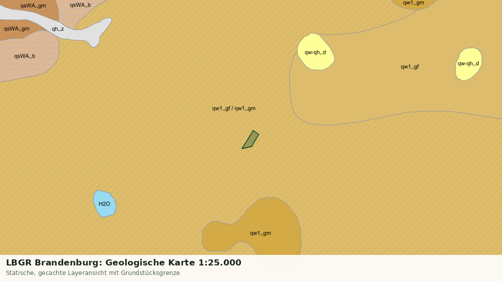 Statische Kartenansicht: LBGR Brandenburg: Geologische Karte 1:25.000