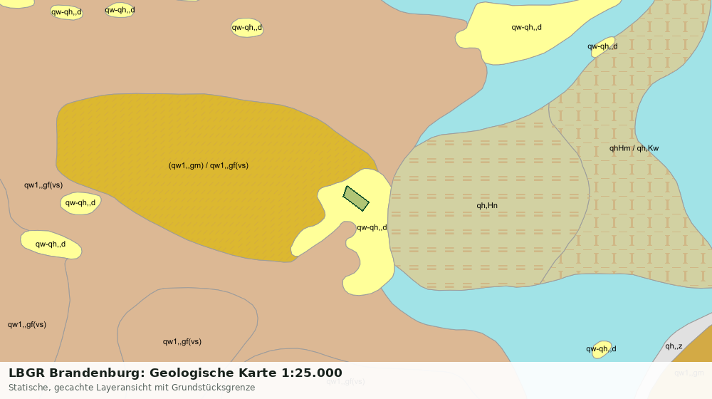 Statische Kartenansicht: LBGR Brandenburg: Geologische Karte 1:25.000