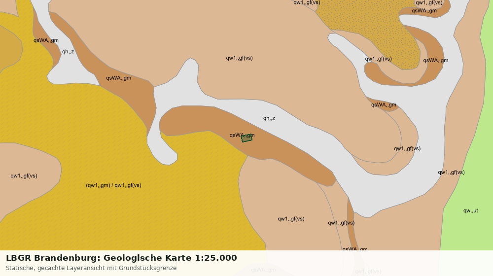 Statische Kartenansicht: LBGR Brandenburg: Geologische Karte 1:25.000