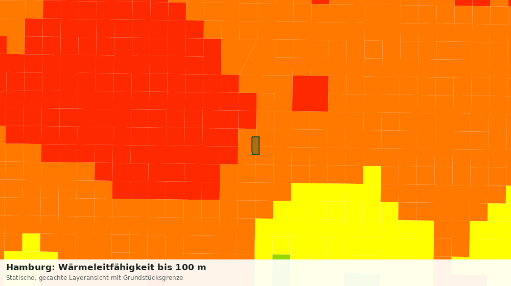 Statische Kartenansicht: Hamburg: Wärmeleitfähigkeit bis 100 m
