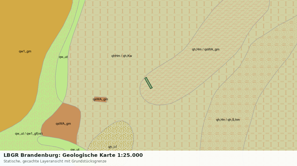 Statische Kartenansicht: LBGR Brandenburg: Geologische Karte 1:25.000