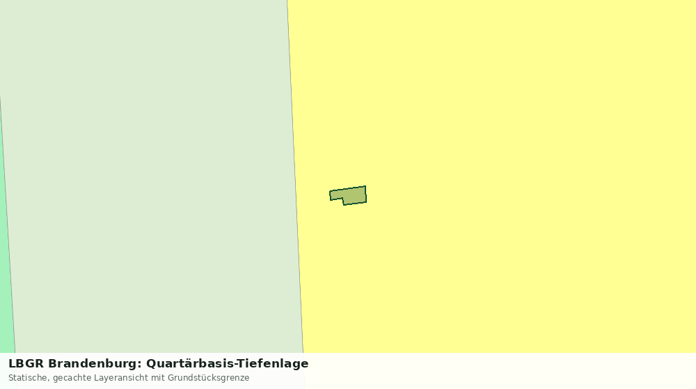 Statische Kartenansicht: LBGR Brandenburg: Quartärbasis-Tiefenlage