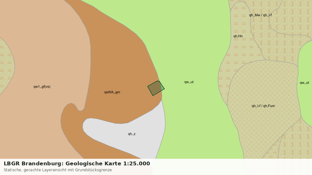 Statische Kartenansicht: LBGR Brandenburg: Geologische Karte 1:25.000