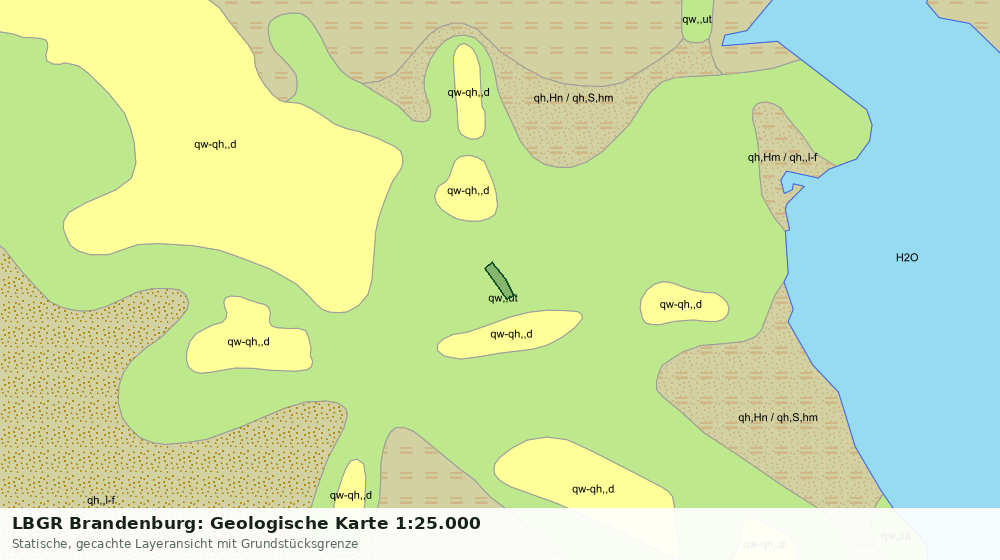 Statische Kartenansicht: LBGR Brandenburg: Geologische Karte 1:25.000