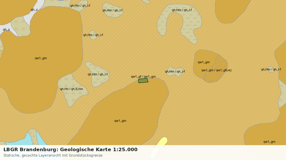 Statische Kartenansicht: LBGR Brandenburg: Geologische Karte 1:25.000