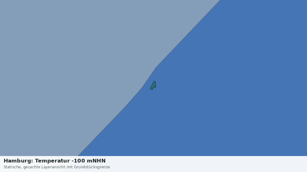 Statische Kartenansicht: Hamburg: Temperatur -100 mNHN