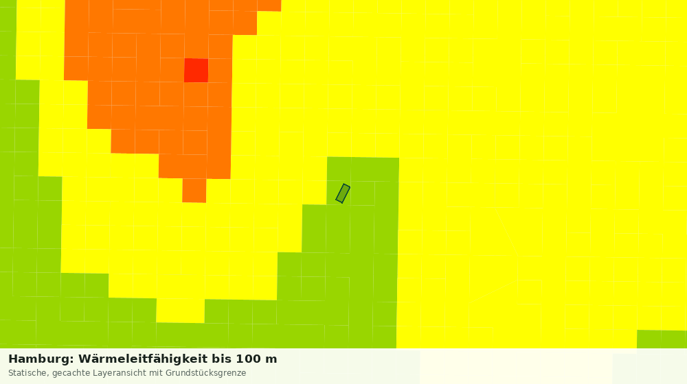 Statische Kartenansicht: Hamburg: Wärmeleitfähigkeit bis 100 m