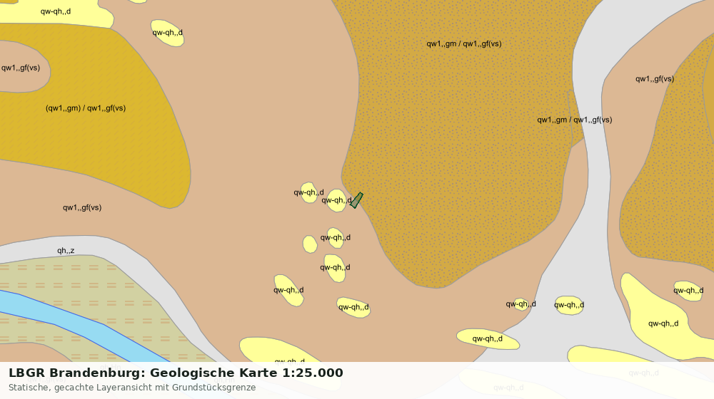 Statische Kartenansicht: LBGR Brandenburg: Geologische Karte 1:25.000