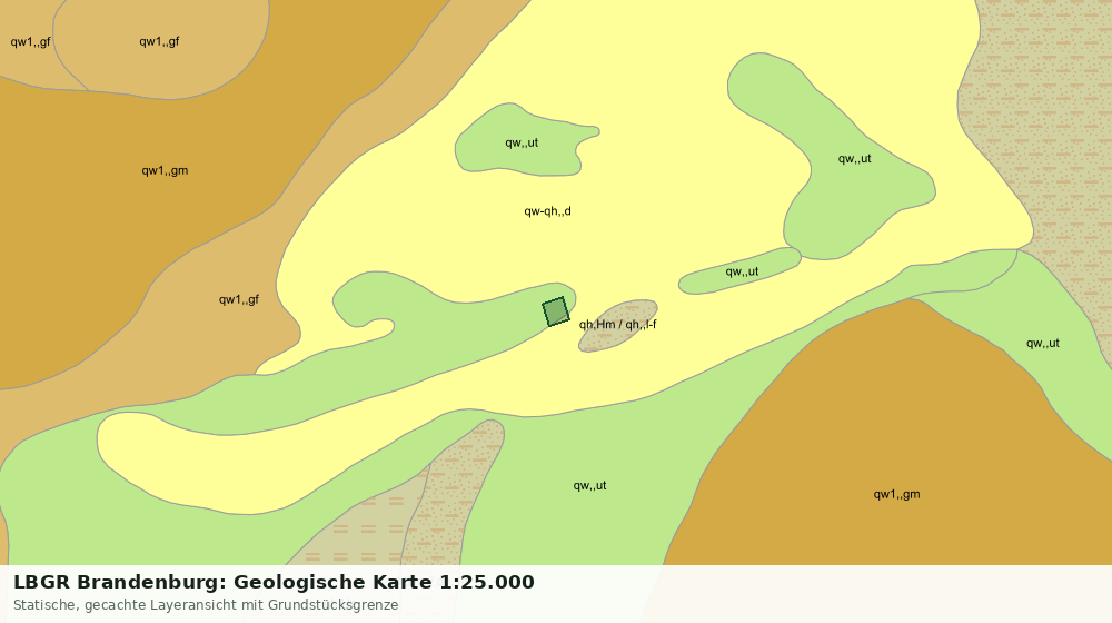 Statische Kartenansicht: LBGR Brandenburg: Geologische Karte 1:25.000