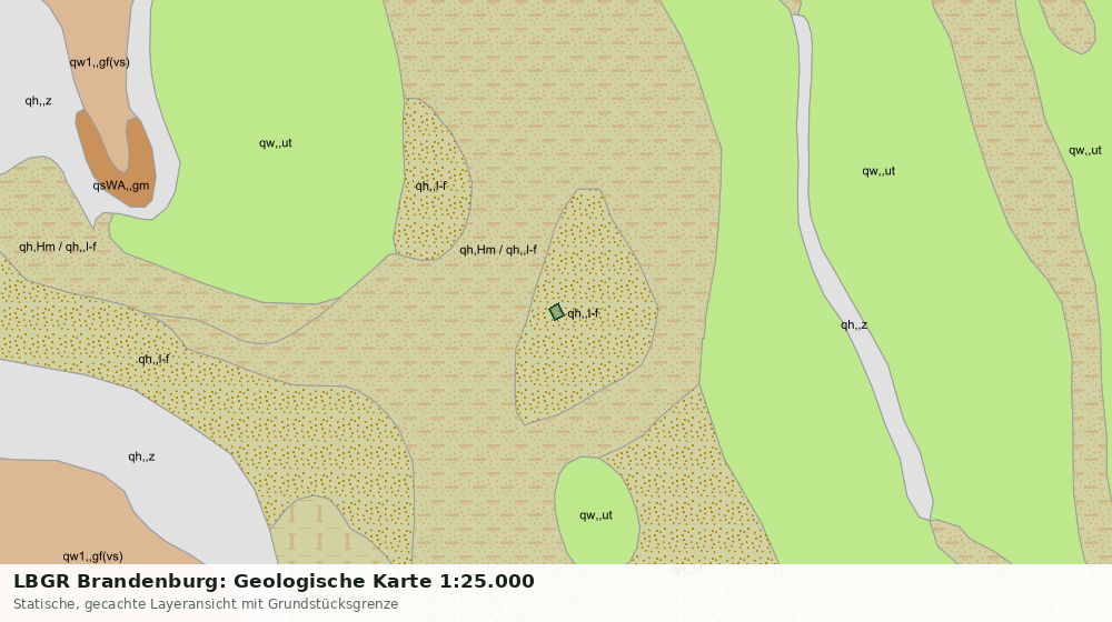 Statische Kartenansicht: LBGR Brandenburg: Geologische Karte 1:25.000