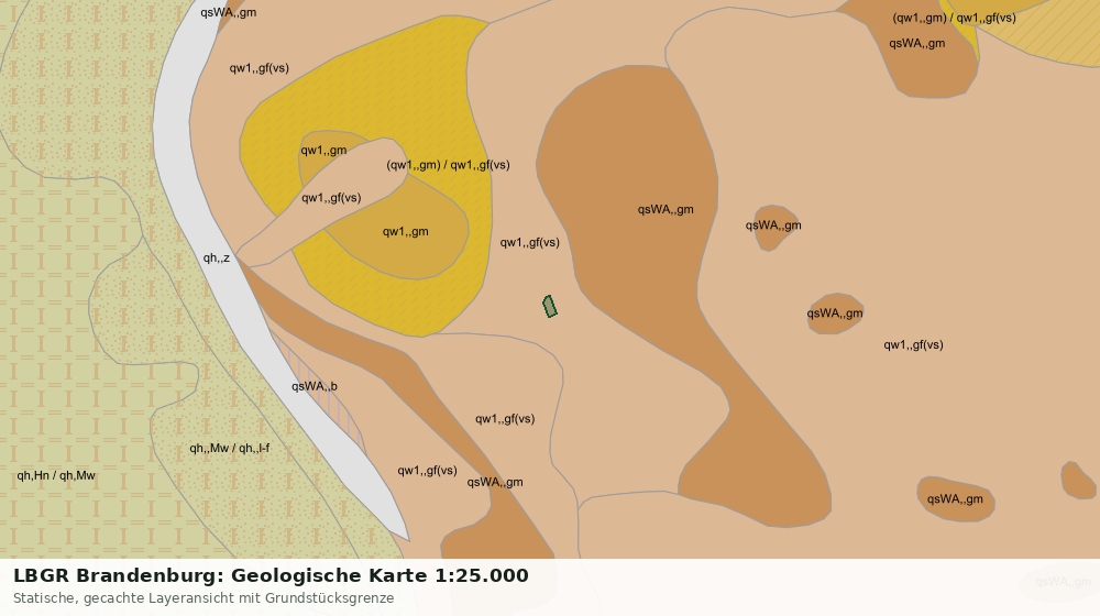 Statische Kartenansicht: LBGR Brandenburg: Geologische Karte 1:25.000