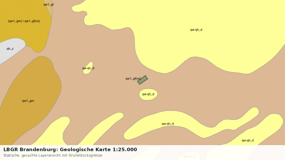 Statische Kartenansicht: LBGR Brandenburg: Geologische Karte 1:25.000
