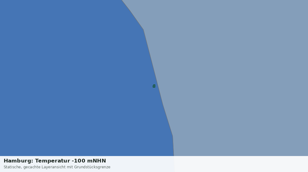 Statische Kartenansicht: Hamburg: Temperatur -100 mNHN