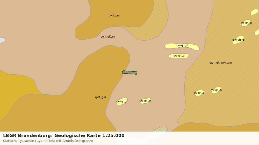 Statische Kartenansicht: LBGR Brandenburg: Geologische Karte 1:25.000