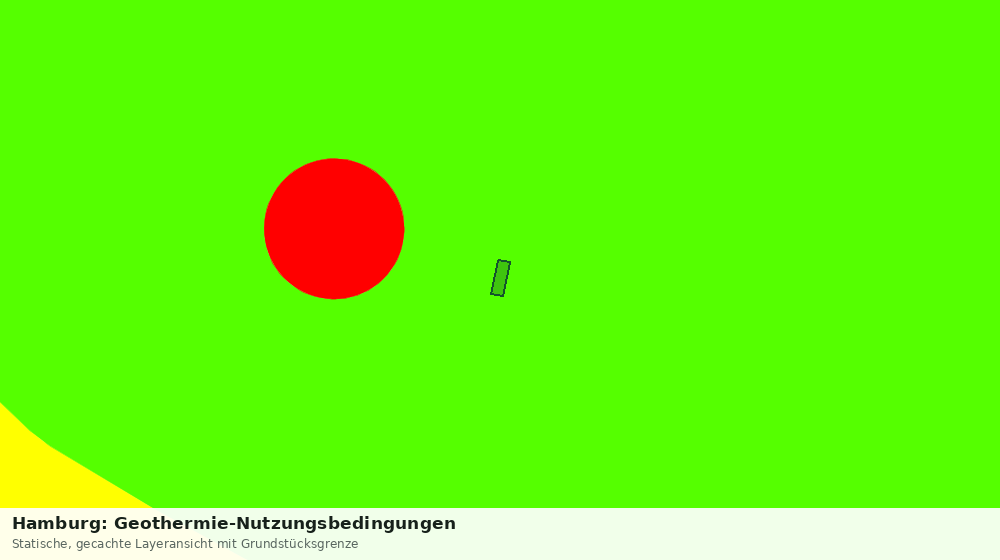 Statische Kartenansicht: Hamburg: Geothermie-Nutzungsbedingungen