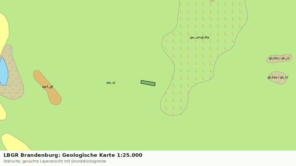 Statische Kartenansicht: LBGR Brandenburg: Geologische Karte 1:25.000