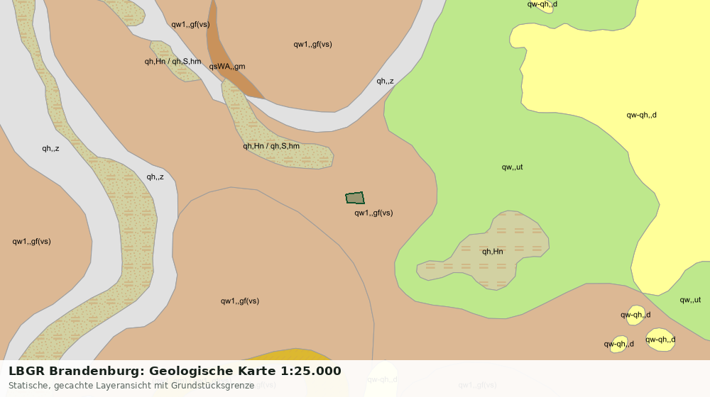 Statische Kartenansicht: LBGR Brandenburg: Geologische Karte 1:25.000