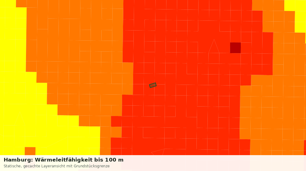 Statische Kartenansicht: Hamburg: Wärmeleitfähigkeit bis 100 m