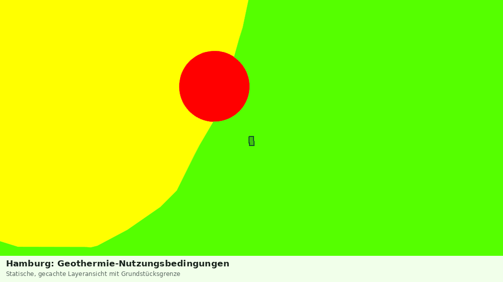 Statische Kartenansicht: Hamburg: Geothermie-Nutzungsbedingungen