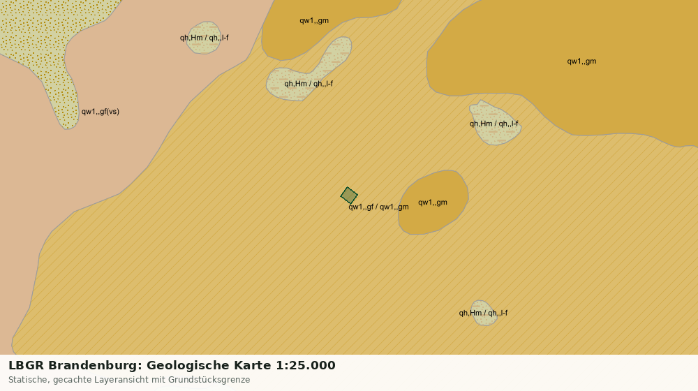 Statische Kartenansicht: LBGR Brandenburg: Geologische Karte 1:25.000